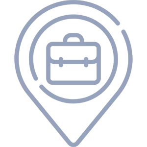 Map pin icon indicating a strategic location